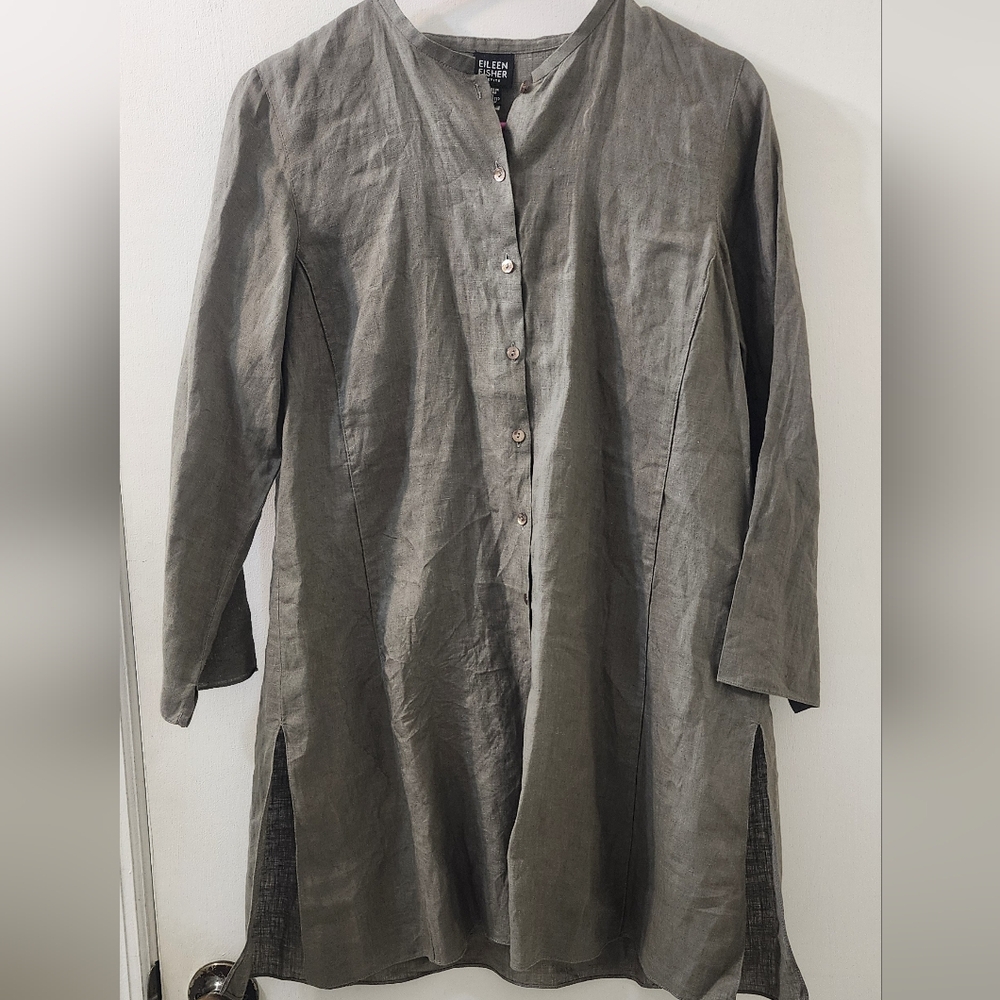 Women's Green Linen Shirt